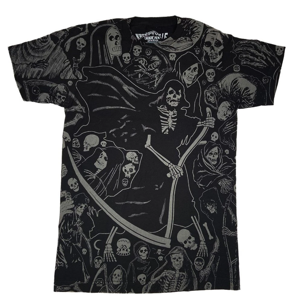 Kreepsville666 Grim Reaper Grey Jumbo T-Shirt 1 Kreepsville666 Grim Reaper Grey Jumbo T-Shirt