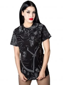 Kreepsville666 Grim Reaper Grey Jumbo T-Shirt