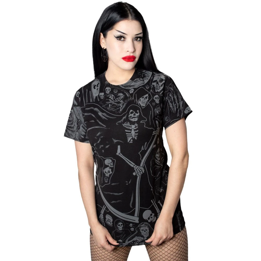 Kreepsville666 Grim Reaper Grey Jumbo T-Shirt 2 Kreepsville666 Grim Reaper Grey Jumbo T-Shirt