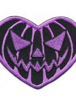 Kreepsville666 KREEPSVILLE 666 Pumpkin Heart Purple Patch