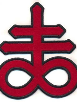 Kreepsville666 Satanic Seal Red Felt Patch KREEPSVILLE 666