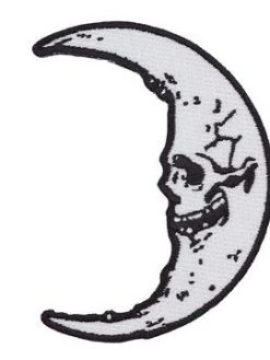 Kreepsville666 Skull Crescent Moon Patch KREEPSVILLE 666