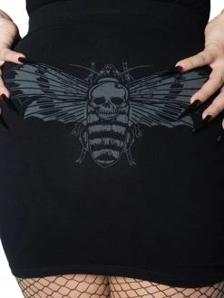 Kreepsville666 KREEPSVILLE 666 Death Moth Mini Skirt Grey 5 Kreepsville666 KREEPSVILLE 666 Death Moth Mini Skirt Grey