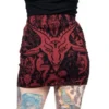 Kreepsville666 KREEPSVILLE 666 Goathead Mini Skirt Red