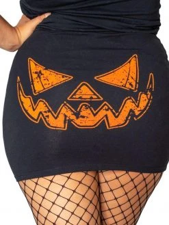 Kreepsville666 KREEPSVILLE 666 Pumpkin Trick Or Treat Mini Skirt