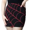 Kreepsville666 Spiderweb Mini Skirt Red KREEPSVILLE 666