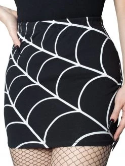 Kreepsville666 Spiderweb Mini Skirt White KREEPSVILLE 666