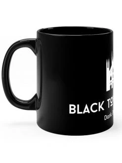 Black Tower Apparel Black Mug 11oz (White Logo)