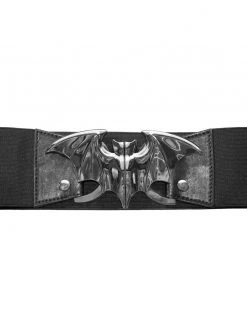 Kreepsville666 Elastic Waist Belt Bat Silver KREEPSVILLE 666
