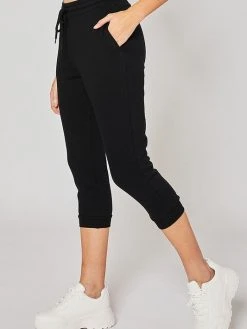 Black Tower Apparel Fleece Highrise Capri Jogger