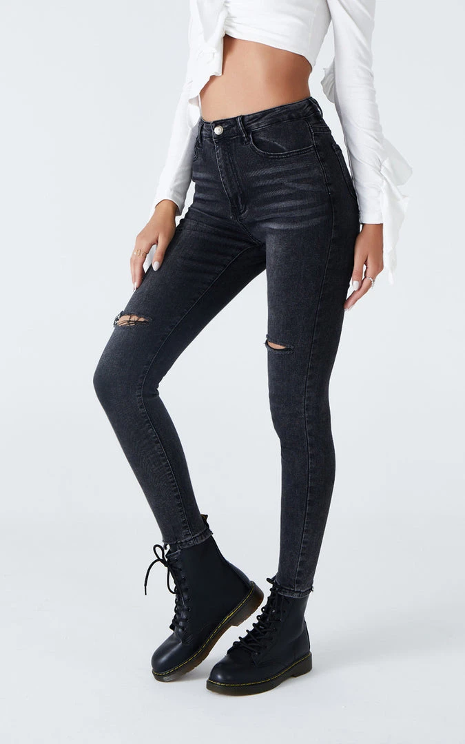 Black Tower Apparel Ankle Cut Skinny Black Jeans 2 Black Tower Apparel Ankle Cut Skinny Black Jeans