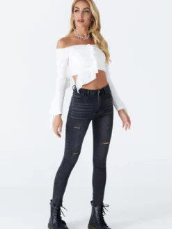 Black Tower Apparel Ankle Cut Skinny Black Jeans 14 Black Tower Apparel Ankle Cut Skinny Black Jeans