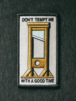 RETROGRADE SUPPLY CO Don't Tempt Me Embroidered Patch