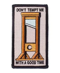 RETROGRADE SUPPLY CO Don't Tempt Me Embroidered Patch